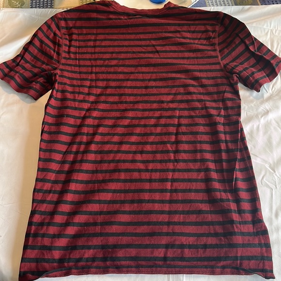 $100 Vince Size S Stripe Pima Cotton Short Sleeve Tee Shirt - Picture 4 of 5